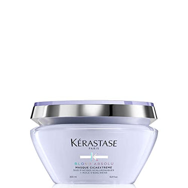 Kérastase Haarmaske für trockenes und blondiertes Haar, Anti-Haarbruch und Anti-Spliss, Mit Hyaluronsäure, Masque Cicaextrême, Blond Absolu, 200 ml im Sale
